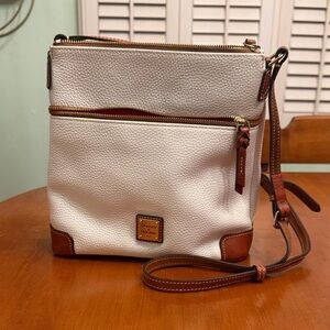 Dooney & Bourke Cream and Tan Crossbody Bag